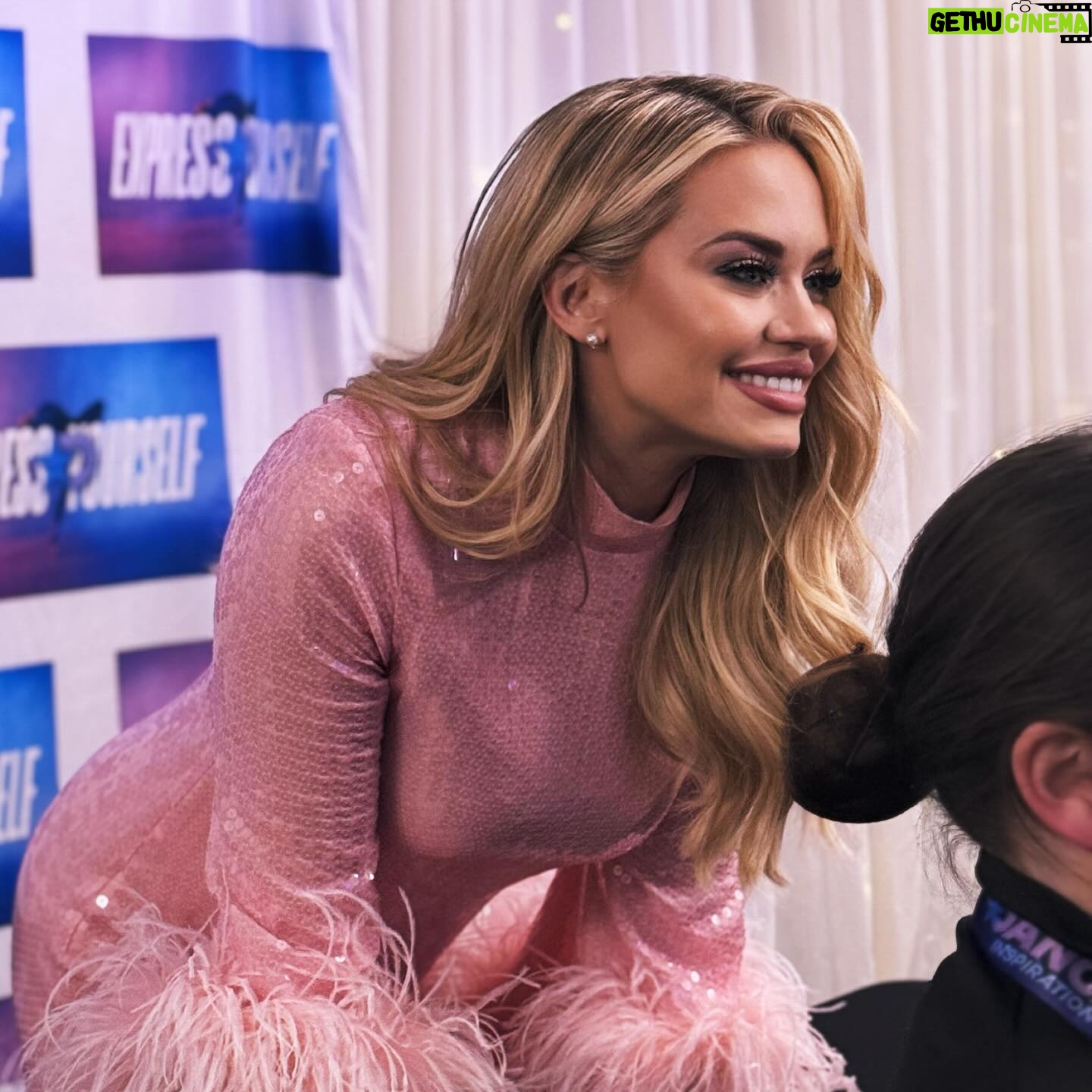 Kimberly Wyatt Instagram - Stepping into a world of pink and feathers, where fashion meets glam and dreams come alive! ✨💖 It was an absolute thrill to meet and sign autographs for the incredible next generation of dancers. Their talent and passion lit up the stage, and I had the best seat in the house as a judge for their dance competition. From sparkling sequins to twirling tutus, this event was a celebration of style, storytelling and creativity. What a fabulous night! 💃🎀 #GlammedInPink #FashionMeetsGlam #DanceDreamsComeTrue”