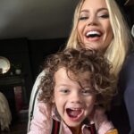 Kimberly Wyatt Instagram - What a lovely weekend 💕 Sunday Funday with the family was so special. Treated the kids to a day out in London to visit @disney on Oxford street for a @pixar party. Celebrating one of our favorite films ‘Inside Out!’ Teaching our kids about their emotions was made easy when the first film came out to the point that one of Willow’s favorite words when she was a toddler was ‘Anger’ which always made us laugh. Couldn’t be more excited about the second film coming soon introducing lots more emotions like Anxiety and Ennui (I actually had to look that one up) They had such a blast 🥰 then we turned on the sprinklers and enjoyed the sunshine!!!☀️ #mermaidstyle #disney #insideout #family #pixar #sundayfunday