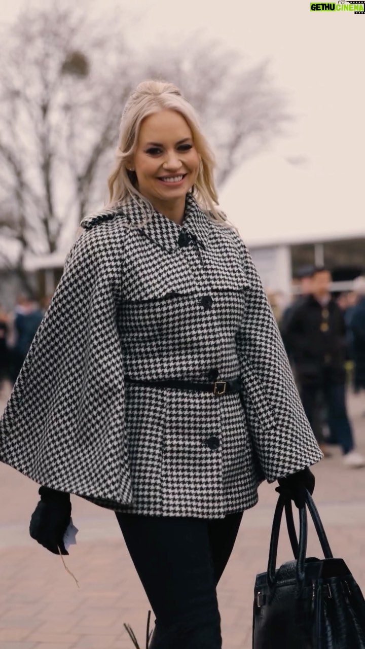 Kimberly Wyatt Instagram - The fabulous @kimberlywyatt in a full Fairfax & Favor look at the Cheltenham Festival this week! π€π€ Kimberly is wearing the Sienna cape, Regina boots and the Windsor bag - click the link in our bio to shop the look! #fairfaxandfavor #cheltenhamfestival