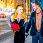 Kira Magnin-Forster Instagram - 🎰 I would bet it all on you over and over again. Watch the epic finale of #JohnnyLovesTaya NOW at the LINK IN BIO!! Or binge the entire season on the @aew YouTube! #romcom #comedy #comedyseries #series #aew #youtube #wedding #lasvegas #vegas #tayavalkyrie #johnnytv Dress by @revolve Veil @amazon Glam @dear.salem Johns outfit by @phixclothing