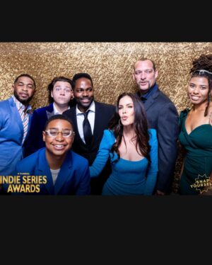 Kira Reed Lorsch Instagram - What a night!  @oddmanoutw_s at the @indieseriesawards 💙🎉 Congratulations to all the nominees & winners #oddmanout streaming this summer #kirareedlorsch #isa14 📸 @amygravesphoto