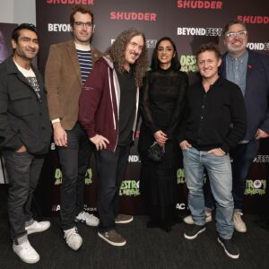 Kiran Deol Instagram - Destroy All Neighbors premiere! This my impression of Wednesday Adam's long lost aunt. On @shudder now! 🖤🧟🤣

👗 @markpaul_ 
💄 @andreasamuels__ 
🙏🏽 @passthetanja   @mrdanielnguyen