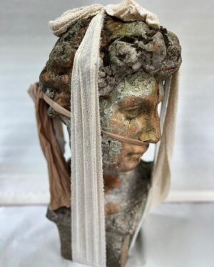 Kirsten Ramsay Instagram - In the studio today, this large terracotta head of David with lovely patina.

Broken into several pieces the damaged sections were bonded back together after cleaning and consolidation.

Due to the size and weight of this piece it required support whilst curing, so using soft, strong but stretchy materials we chose bandages and tights. 

David has probably looked better! ….

Much of our work is problem solving as no two pieces present with the exact same issues.

#restoration #conservation #conservator 
#conservationstudio #repair #restore 
#teracotta #sculpture #sculptures 
#kirstenramsay #ceramics #ceramic
#therepairshop