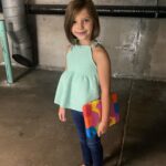 Kirsten Storms Instagram - Harps wearing the @themoulehole “Petunia Tank” I made her. 🥰 I already said this in another post, but @themoulehole’s crochet patterns are so much fun to make and the garments are beautiful. Her patterns are on Etsy and Ravelry! (And I know, Harper is growing up so fast 😭) #crochetersofinstagram #themoulehole