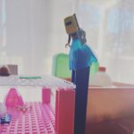 Kirsten Storms Instagram - I made Harper a Lego table ($30 coffee table from Target, Lego Plates off Amazon and some gorilla glue. She loves it) and sometimes I will find the funniest looking Lego people hanging out there. Here is a Disney princess. Wearing a welder’s mask. Holding a cell phone. If your kids play with Lego’s and you have some of the silly people they’ve built, post a pic and tag me in the caption. I’m sick and I’d love the entertainment. I’d even settle for some stories about their toys in my comment section. ♥️ #notaLegoad
