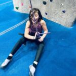 Kirsten Storms Instagram – I told Harper that she looked like a little lizard 🦎 at @boulderdashclimbing yesterday. Some of the walls she raced up, some of them took a bit more time to accomplish, but she refused to give up. On her last climb, I could see her little limbs shaking, as she tried to hang on to a peg that was the size of a floss container. I’m constantly in awe of her enthusiasm and the joy she finds in things that challenge her. She would tell you that she does NOT find joy in being challenged, but the last photo in this bunch I snapped as she collapsed to the ground after 90 mins of climbing. Pretty sure that is a happy kid – with kind of ridiculous biceps. Deliriously exhausted, but happy…and hopefully proud of herself. Because I sure-as-shit am proud of her. ❤️ PS. Anyone else here ever look at their kid(s) and think “God, I wish they could gift me 10% of their energy next Mother’s Day. I’d never need coffee again…”?