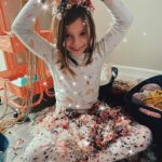 Kirsten Storms Instagram - I’ve been working on wall hangings (for my new place) the last few days and I had collected a pile of yarn scraps on the floor. HAD being the key word in that last sentence. I love how this girl knows how to find joy in anything. Her spirit is goals. ♥️ (I can’t believe she is turning 8 tomorrow!)