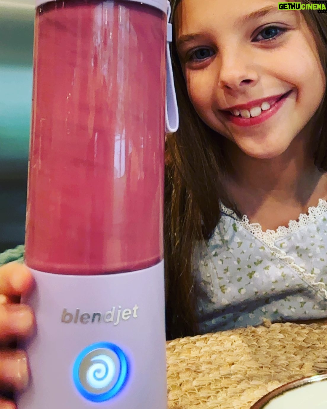 Kirsten Storms Instagram - *Not an ad* Harper told us recently that a girl was bringing a “cup that makes smoothies” to school and that she was having fresh smoothies at lunch. 🤯 My child, like most kids, is a smoothie lover…. and damnit @brandonjbarash beat me to it and bought her a @blendjet first. 🫠 Anyway, sharing this brilliant idea for the parents out there. The cup has a screw-on cap, so it’s safe to toss in a backpack. Great addition to school lunch or to have during snack time. *It obviously has a blender blade at the bottom, so I wouldn’t recommend it for a child that’s too young to understand not to stick their hand in it.*
