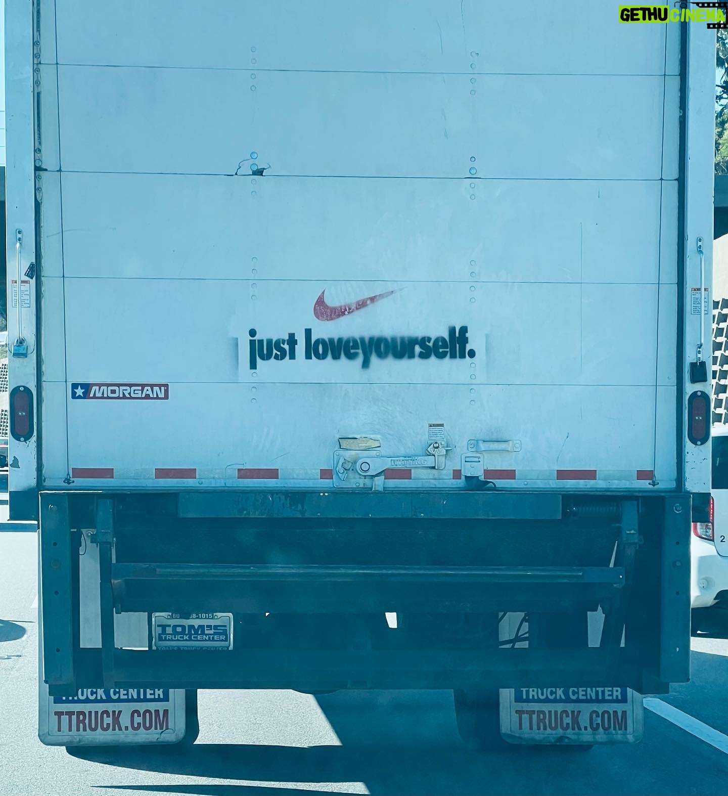 Kirsten Storms Instagram - I sat behind this guy in traffic for awhile. Thought I’d help spread the word - cuz sometimes ya just need a reminder.