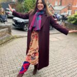 Kirstie Allsopp Instagram - Phil took a picture of me in my new boots being debuted in Wolverhampton, we’re making @loveitorlistituk. I nearly came a cropper, ‘cos I’m not sure these boots were made for walking. 😜 @philspencertv