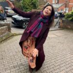 Kirstie Allsopp Instagram - Phil took a picture of me in my new boots being debuted in Wolverhampton, we’re making @loveitorlistituk. I nearly came a cropper, ‘cos I’m not sure these boots were made for walking. 😜 @philspencertv