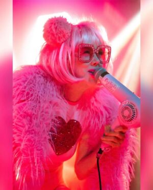 Kitten Kay Sera Instagram - The pink spotlights give this pic everything I need 
📷by @sofinchphotography 💗📷 at @thewhiskyagogo .. the lighting engineer was on fire 🔥 that night. We appreciate you! I wish I had gotten his/her name!!! My hair and makeup by @sotellrob_mua 🫦👄