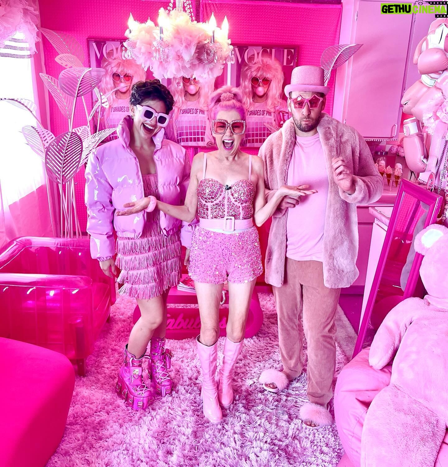 Kitten Kay Sera Instagram - FROM The Pinkest Person in the World -A behind the scenes of our shoot with @ripleysbelieveitornot 💗🎀👛👙👚 got to give a pink over to @allysoneye & @mattmamula -the hosts ! What do you pink? MAKE SURE YOU BUY THE RIPLEYS BOOK 📖 WITH ME & my band @pinktasticplastixx in it! Here is the link - https://www.amazon.com/Ripleys-Believe-Not-Level-ANNUAL/dp/1609915143/ 💗 i