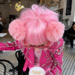 Kitten Kay Sera Instagram - 💗 luv a lot my latte with the band logo on it @pinktasticplastixx !! 💗☕️ hair & makeup by @sotellrob_mua 📷 by @celindachang