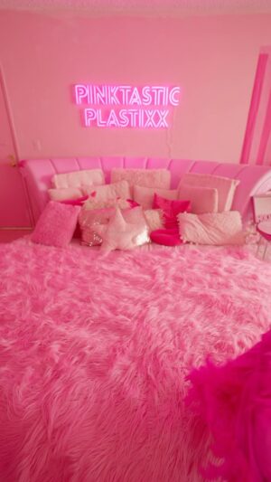 Kitten Kay Sera Instagram - Step inside the world’s Pinkest Palace, home to Kitten Kay Sera, the pinkest woman on earth! 💖🌸🌷🎀💄
 
From her wardrobe to her dog, every detail of her life is dedicated to pink. Celebrating over 40 years in her monochromatic wonderland, Kitten is also the lead singer of Pinktastic Plastixx, bringing a ‘Barbie-core’ energy to all she does. Her devotion to pink even led to a symbolic marriage to the color. 
 
You can catch our exclusive interview with Kitten inside the pages of our new book, Level Up. Link in bio 💋
.
.
.
#Ripleys #BION #RipleysBION #WeirdHistory #History #WeirdNews #LevelUp #RipleysBelieveltorNot #RipleyPublishing #NewBook #AnnualBook #Bookstagram #BookTeaser #Inspiring #Unconventional #Unbelieveable #MustRead #Bookworm #LinkinBio #AddtoCart #BookLover #Bookish #Instabook #Reading #Read #KittenKaySera #Pink #PinkestPerson