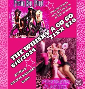 Kitten Kay Sera Instagram - This Saturday at the @thewhiskyagogo , I’m celebrating my birthday. Who’s coming????? You ain’t seen 61 look so rad!!! if I could be anywhere, it would be on stage so come celebrate with me!!!! $25 bux Venmo NOW! We are selling out! Special thank you @prettyboyfloydband for having us!!! 💗🎤💗 I think @bigsugarbakeshop is making us a surprise!!!!!! 💗🧁💗 we will have on stage @pinktasticplastixx with the originals @rockyrosemusic @alexa.drums @celindachang @kittenkaysera & guest appearing @lividillon & @polly.pocketknife !!! It’s gonna get wild 💗🫦💫💫💫