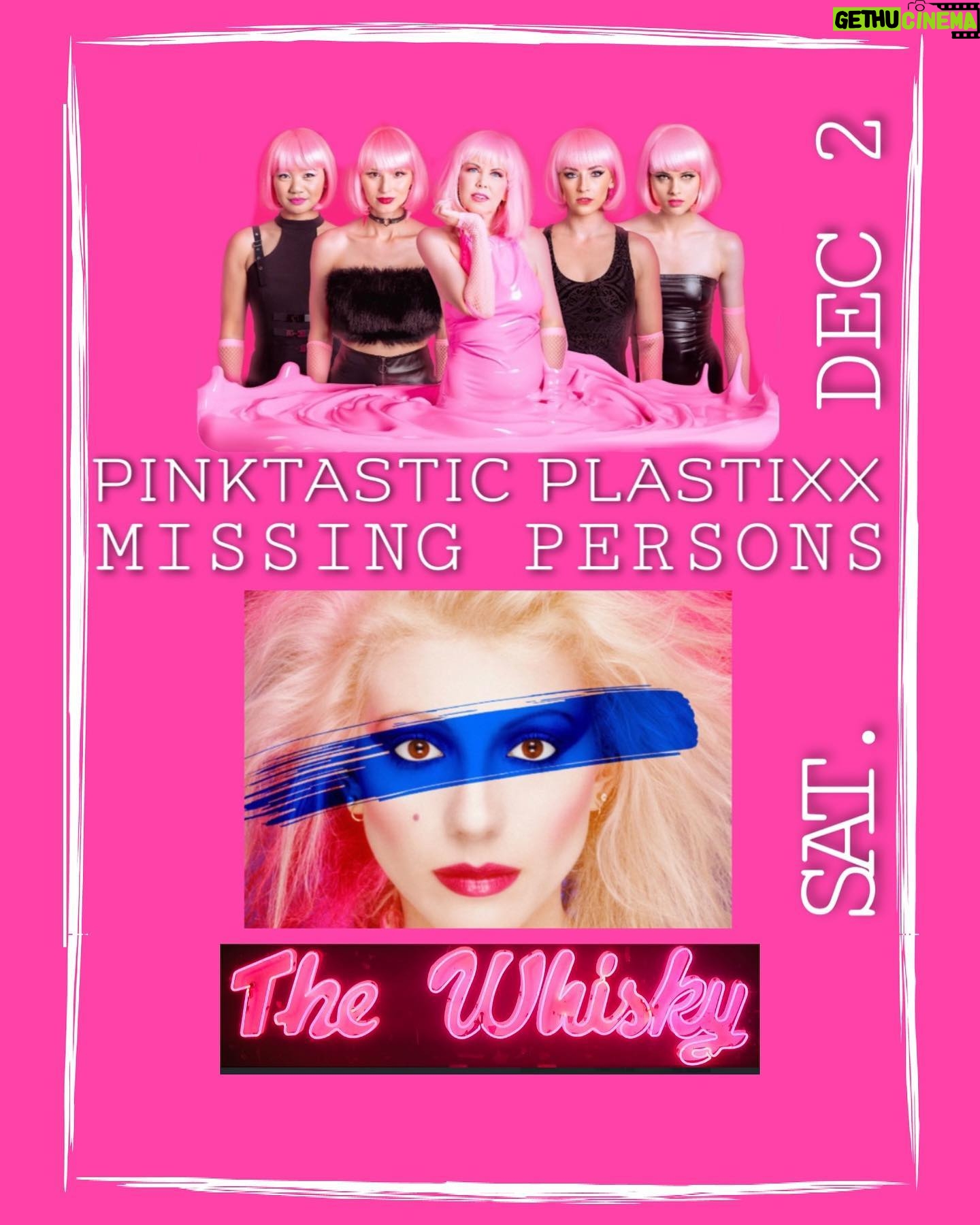 Kitten Kay Sera Instagram - My band @pinktasticplastixx is opening for Missing Persons on SATURDAY DEC 2nd at @thewhiskyagogo ! πDiscount tickets available through me only for $20 bux !! We go on at 9pm π THIS SHOW WILL SELL OUT! VENMO Kittenkaysera and put your name & there will be a list at the door πͺ MEMBERS OF THE PRESS -PLEASE DIRECT MESSAGE ME FOR INTERVIEWS & PHOTO/FILM PASS. ππ·π₯