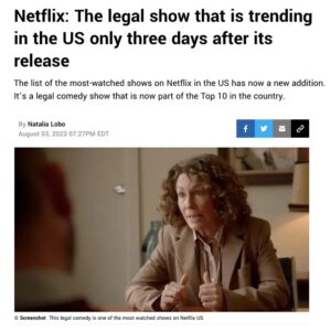 Kitty Flanagan Instagram - Doo doo doooooo! I’m shamelessly tooting my own trumpet everybody. Fisk has cracked the top ten on Netflix in the USA. And we also got a sweet sweeeeet review from the New York Times - swipe to see what they said about our little Aussie show. I need to lie down. The excitement has exhausted me (or maybe it was the champagne 🥂🍾)