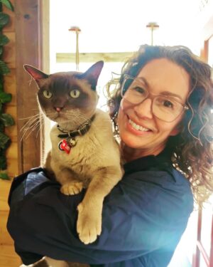 Kitty Flanagan Instagram - It’s my dream day! Got to be an official “cat cuddler” @ninthlifefoundation - a charity that takes in unwanted senior Kitties. (I may end up there myself, so thought I should check out the facilities) Still a lot of life and love in these gorgeous felines, they just need loving homes (except that last one - that’s my Sargey - he could probably use a break from his over loving owner.) Big shout out and thanks to Jules who owns and runs 9th life. She’s a crazy good cat lady. 💕😻