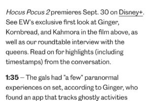 Kornbread Jeté Instagram - This is still crazy to see and I’m still in shock from this amazing experience! Don’t blink or ya might miss me! Such a fun experience with a @joeynolfi interview to top it off!!! Hocus Pocus 2 coming out soon on Disney  

@salvadorperezcostumes and @rock_puppers_scissors WORKING WITH YALL AND EVERYONE INVOLVED WAS A DREAM COME TRUE!!! Thank you for these amazing Costumes and MASTERPIECES