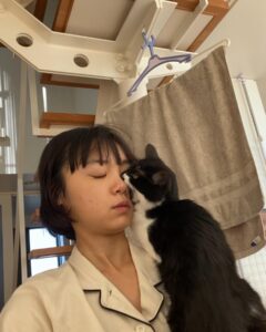 Kotone Furukawa Instagram - 「いっぱいかじる君がすき♡」 ・ 猫がどうすれば人慣れするか、といった質問がいくつかありましたので、私の考えをすこし🤏 ・ 私は今まで4匹の猫(ポン、カイ、スミ、むー)と一緒に過ごしてきましたが、むーのように人間大好きな猫もいれば、カイのようにお客さんがくるとタンスの奥に隠れて出てこない人見知りな猫もいて、スミはゴロゴロを殆ど聞いたことないけど愛嬌たっぷりな猫だし、ポンは抱っこ嫌いの聞かん坊でした。みんな子猫から育てた猫ですが、本当に猫それぞれ性格が違います。なので、猫とどう過ごすかは猫の性格に寄るとしか言いようがないと思っています。 人慣れしなくても、大切に愛情をもって育てていれば、それで充分なのでは☺️ のんびりできるお家があって、ご飯が食べられるだけでも、猫はちゃんと幸せだと思うのです。お2人に心地良い距離が見つかるといいですね🌱 ・ ちなみに、むーの自慢の写真たくさんあげていますが、むーはハッキリ言って暴れん坊で、手に穴が空くほど噛み、爪を立てて背中によじ登り、わたしの身体は傷だらけです🫠 その度に女優なんだぞーと言い聞かせますが（🤪）そんなこと分かりっこないので、むーとのコミュニケーションだと思ってされるがままにガジガジされてます。ちゃんと躾けたほうがいいよ！と言われることもありますが、私はむーに噛まれる時間も大好きで、動画に撮って見返すほどの“むー狂い“なので、そのままにしてます⭐︎(仕事の影響にならないように努力はしてますよ！)飼い主と猫の距離感はきっと、本当に人それぞれだと思います。 愛情表現なのか、何かを訴えているのか、むーの気持ちが分からないことはしょっちゅうですが、せめてむーが病気にならないよう長生きできるよう精一杯お世話しようと思っています✌️ みなさんと、愛猫に幸あれ！