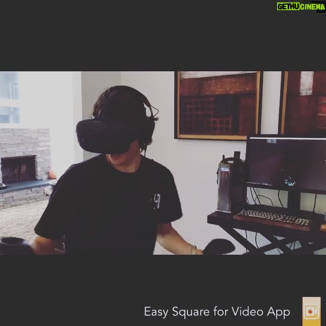 Krista Allen Instagram - @jakemoritt getting his virtual game ON!! #waveofthefuture #virtualreality