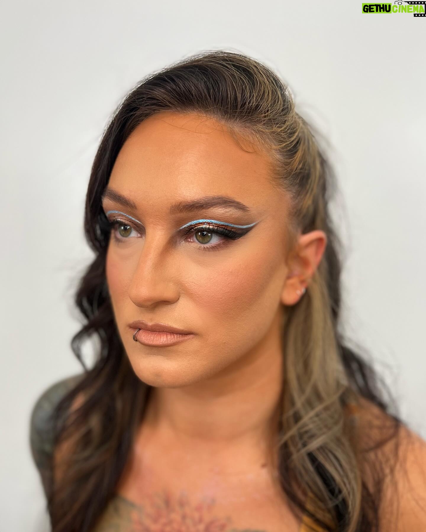 Kristen Stadtlander Instagram - A graphic liner for the baddest @callmekrisstat 🖤 Hair and makeup by @emilycaitlan @aewglam . . . . . . . #makeupartist #hairandmakeup #wrestlingmakeup #makeup #glammakeup #aew #aewglam #aewdynamite #aewrampage