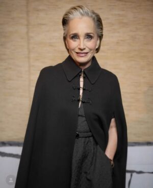 Kristin Scott Thomas Instagram - A lovely show at Dior.  Haven’t been to a couture show for ages. The dresses were wonderful. (Amazing trench coat things.) The fabrics seem to be alive and the shapes strong and feminine.  Then there’s the audience: this one was pretty impressive. Rihanna and an army , Glenn Close literally radiant, Anya TJ a delight to catch up with and all sorts of other luminaries. J Binoche, Marisa Berenson both glorious. And lots of people unknown to me doing clever things with their arms and wrists so as to film themselves.  Black velvet is my new desire.  Thank you @phophiemathiasmakeup and @frederickebbabi and of course @dior.