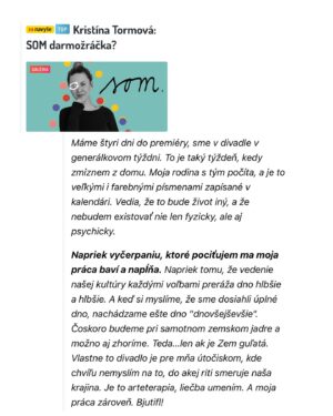 Kristína Tormová Instagram - kúsoček malý neviemkoľkého dielu “SOM”, ktorý píšem pre @najmama.sk . Srdečne vás pozývam do @dpoh.sk 🙏🏻🫶🏻