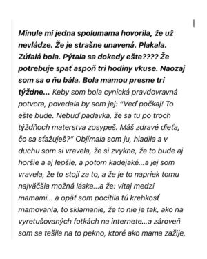 Kristína Tormová Instagram - kúsok z nového textu pre @najmama.sk ktorý sa mi písal strašne zle (až tak, že som si čil pridala Lunetic, aby ma nepiclo). celý nájdete na najmame….nemám viac čo dodať. smutno mi a vďačne zároveň.