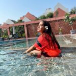 Kristina Patel Instagram - "It's just me and the pool."💕 . . . #kristinapatel #cute #waterlover #blue #vibes #enjoy