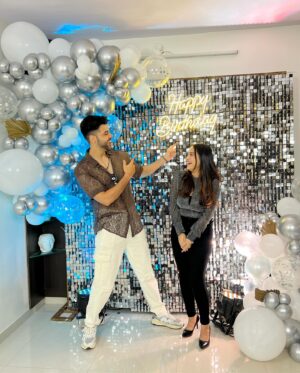 Kristina Patel Instagram - Happy birthday to you Vishi ♥️
You are a rockstar 🥳
May you achieve all your dreams ♥️🧿
Lots of love ❤️ @vishalkalra_ 
.
Decoy by : @_balloons_n_papers 
Thank you so much ♥️
.
#kristinapatel #vishalkalra #krishal #explore
