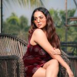 Kristina Patel Instagram - Looks aren’t everything but I have them just in case🥂❤️ . Location: @sayagrandresortthane @zuper_solutions @swipe_up_global . . Dress : @falakwomenswear .EC : @vikashpandeyy39 . . #kristinapatel #love #orange #ootd #fashionblogger #style #travel #nature #loveyourself #beyourself #insta
