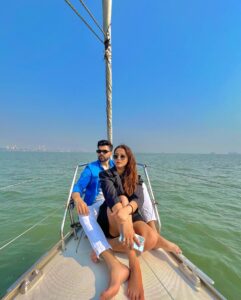 Kristina Patel Instagram - Happy birthday kittu😊♥️. Thanks for being the strongest pillar around me. Aise hi harkate krti reh hmesha taki mujhe mera content milta rahe😅. . @leisurekart Thanks for making our celebration memorable . . . . #explore #krishal #happybirthday #vishalkalra #kristinapatel #yacht