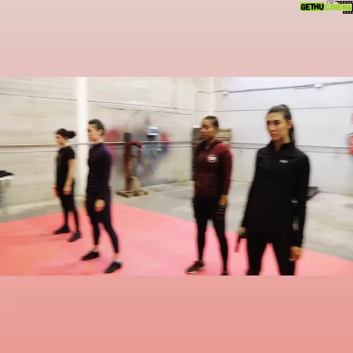 Kristina Tonteri-Young Instagram - So much fun with the amazing @iamtoyaturner @oliviadelcan @ladylorenaa at weapons training. This was on international women’s day, and this sure as hell made us feel empowered! 💪🏼💪🏾 #warriornun @warrior_nun_netflix