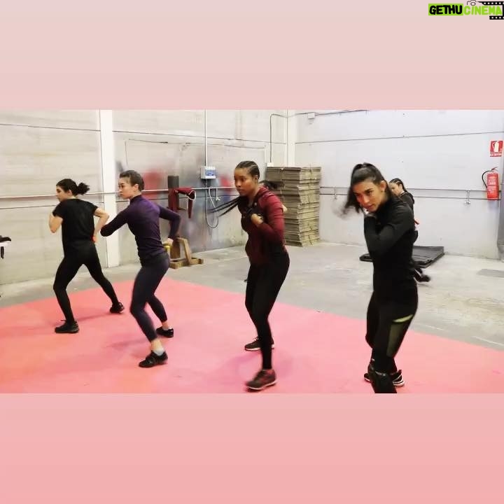Kristina Tonteri-Young Instagram - So much fun with the amazing @iamtoyaturner @oliviadelcan @ladylorenaa at weapons training. This was on international women’s day, and this sure as hell made us feel empowered! 💪🏼💪🏾 #warriornun @warrior_nun_netflix