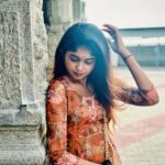 Kriti vamshini Instagram - One step into the temple, a million worries left behind.❤️✨ Pc: @therealprakash._ 🤌🏻 #therealkritivamshini #instagram #instadaily #instalike #explorepage
