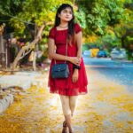 Kriti vamshini Instagram - ❤️‍🔥“Red has always been my color, because red stands out.” Pc: @s__deepakraj 🤏🏻 #explorepage #instagram #instalike #instadaily #ootd