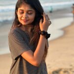 Kriti vamshini Instagram - With the waves >>>❤️ Pc: @prithivrajanbu 😍 #instagood #insta #instamood #marina #beach #pictureoftheday