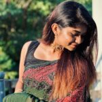 Kriti vamshini Instagram - 🦋that one saree from your mom’s wardrobe #instagood #instagram #instalike #instadaily #saree #ootd #therealkritivamshini