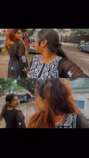 Kriti vamshini Instagram - Twinning with @d_beautilicious_ 🦋❤️💁🏻‍♀️. the one who thinks the same way as me and my partner in crime😂🦋no matter what ill bee there forr youuuuu🫂

#instagood #instadaily #instagram #instalove #friendship #friendshipgoals #bestfriends #closefriends #friends #sisters