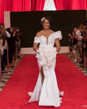 Kron Moore Instagram - So… we did a thang.👰🏾‍♀️🤵🏿‍♂️💍💜

Hair: @designer_elijah_ 
Unit: @kenya_styles 
MUA: @itsparasharde 
Skin: @luminousskinatl 
Gowns: @bridesbynona 
Shoes: @jimmychoo 
@geminiair14 ‘s MUA: @rachelreid.beauty 
@geminiair14 ’s  Hair: @kimberlythecreatork 
@geminiair14 ‘s Custom Tux: @beeombi 
@geminiair14 ‘s Shoes: @giuseppezanotti 
Coordinator: @_eventsbymesita 
Venue: @legendaryevents 
DJ: @liftoff__ 
Entertainment: @shaunrose_ 
Photography: @taunhendersonphotography 

#kronmoore #love #wedding #life #summer #atl #vowrenewalceremony