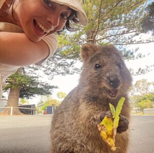 Krysta Rodriguez Instagram - This is a Quokka. He’s just one of the amazing things that happened to me in Australia. The other is this stamp on my passport. I got to accomplish a life goal of mine by visiting everyone continent (yes even that one). Thank you @thedisneyprincesses for allowing me to cross that one off the list and travel the world with some of my favorite people. I guess you ARE in the dream making business ✨🪄