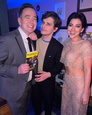 Krysta Rodriguez Instagram - I’m all aglow after last night’s @paradebway opening. So honored I got to celebrate this show and that I get to share life with geniuses like @michaelarden ✨

👗: @frederickanderson_designer
👡: @louboutinworld
💎: @whitespacejewelry
👜: @rodosince1956 
💇🏻‍♀️: @tommy_buckett
💄: @katnejatbeauty
Styling: @sarahslutsky
Asst @carlee___ 

Photo #1: the incomparable @jennyandersonphoto