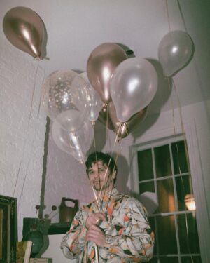 Krysta Rodriguez Instagram - When my opening night for The Collaboration was cancelled because of covid, I had no idea my friends were planning a surprise opening night weeks later with all my favorite people. And yes, a red carpet and fake paparazzi. These are truly photos of me at my happiest. Thankfully @drewxphotography was there to capture it all. Still floating 🎈