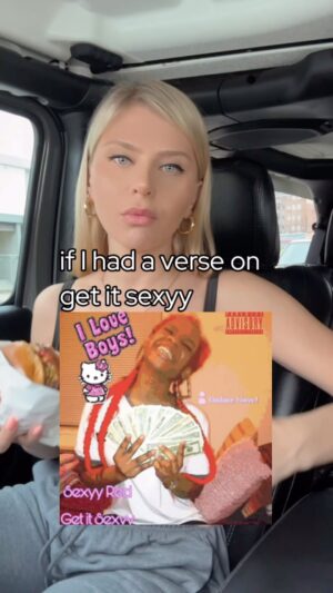 Ksenia Valenti Instagram - Sexyy red is very inspiring 🥹 wrote a verse about my love for veggie burger and obsession with snacking. I hope you find it inspiring #sarcasm #ifihadaverse #openversechallenge #sexyyred #getitsexyy