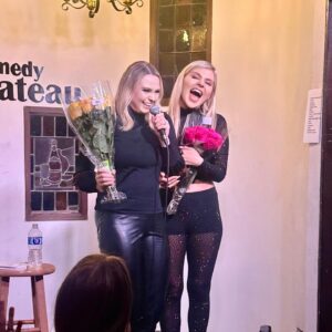 Ksenia Valenti Instagram - We had a blast last night doing our first Comrades show at @thecomedychateau !! 🎤👏❤️
Many thanks to @big_ash_t for hosting and scaring guests with the bear costume! 🐻
Thanks so much to all dear friends for attending !! ❤️❤️❤️

#standupcomedy #womenincomedy #ksenia #irinavoronina #thecomedychateau #lacomedyscene