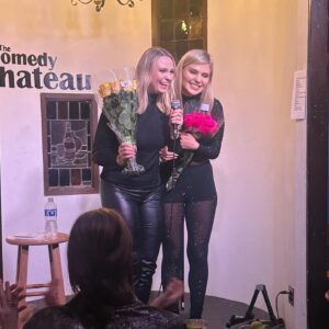 Ksenia Valenti Instagram - We had a blast last night doing our first Comrades show at @thecomedychateau !! 🎤👏❤️
Many thanks to @big_ash_t for hosting and scaring guests with the bear costume! 🐻
Thanks so much to all dear friends for attending !! ❤️❤️❤️

#standupcomedy #womenincomedy #ksenia #irinavoronina #thecomedychateau #lacomedyscene