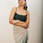 Kubbra Sait Instagram - 1. Love this song. 2. Love this outfit. 3. Love the vibe 🌱 PS: Tribe Outfit -@zwaan.official Earring-@simranchhabrajewels Makeup -@vishakhadjain Hair-@palashipramanik Styling -@who_wore_what_when Photographer -@portraitshelter