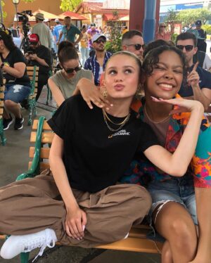 Kyliegh Curran Instagram - got to celebrate Earth day and elephants with the cutest!! @rubyroseturner 🐘🌍#SecretsoftheElephants — available on @Disneyplus narrated by @natalieportman